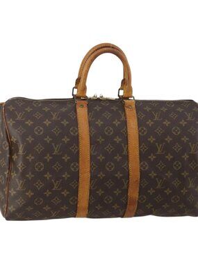 LOUIS VUITTON Monogram Keepall 45 Boston Bag M41428 LV Auth 198543